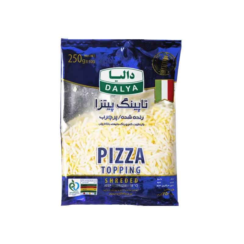 پنیر پیتزا رنده شده دالیا مدل تاپینگ پر چرب وزن 250 گرم