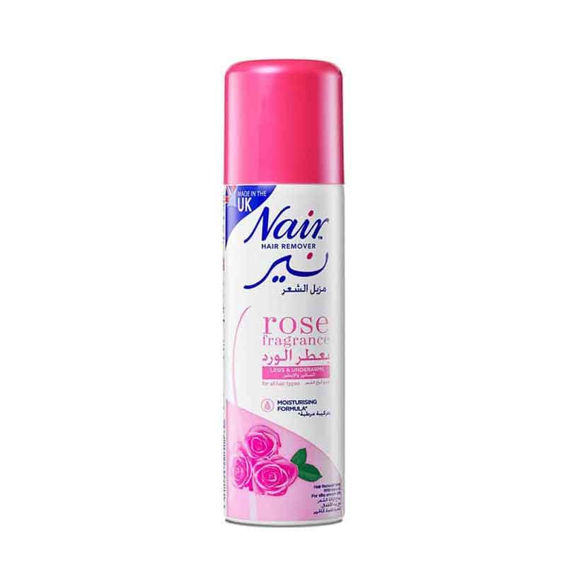 اسپری موبر نیر Nair Hair Remover حاوی عصاره گل رز حجم 200 میلی لیتر