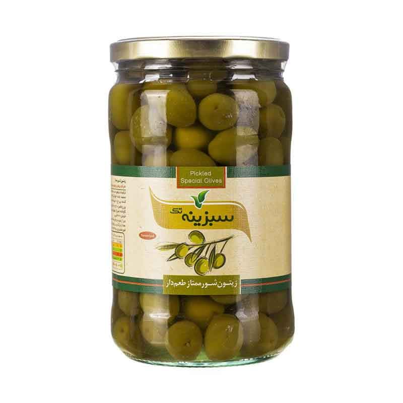 زیتون شور ممتاز سبزینه وزن 700 گرم