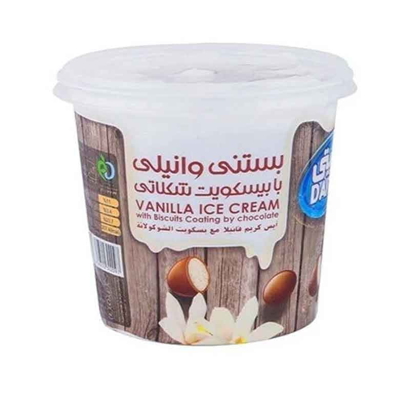 بستنی وانیلی دایتی وزن 100 گرم