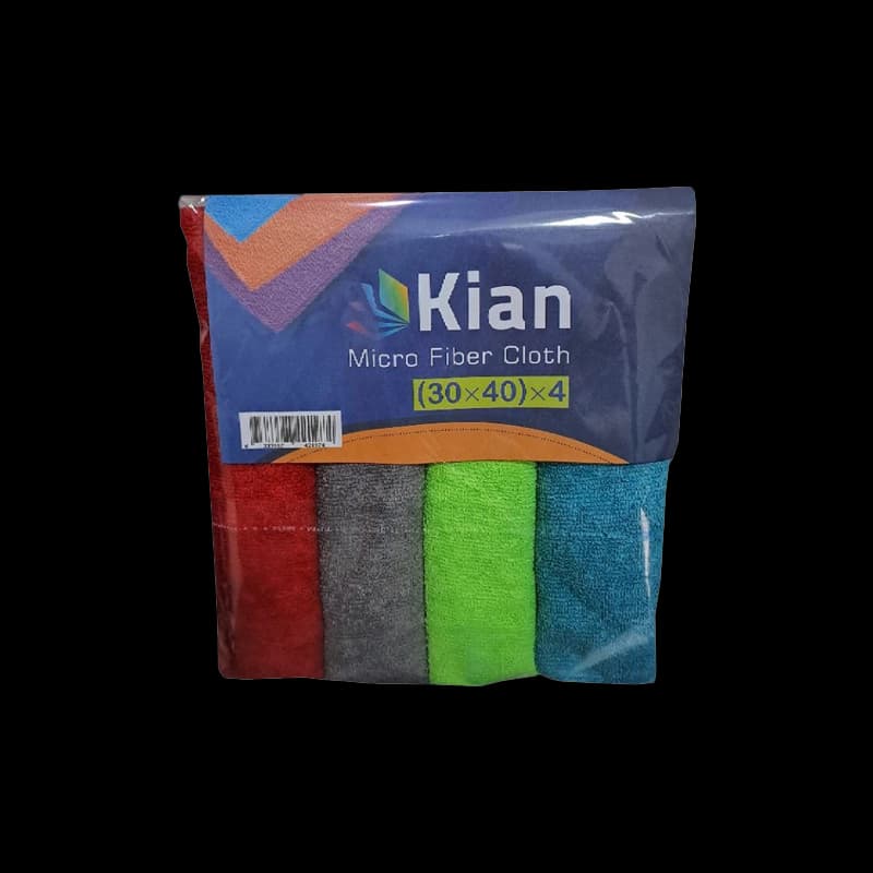 دستمال چندمنظوره میکروفایبر کیان بسته 4 عددی