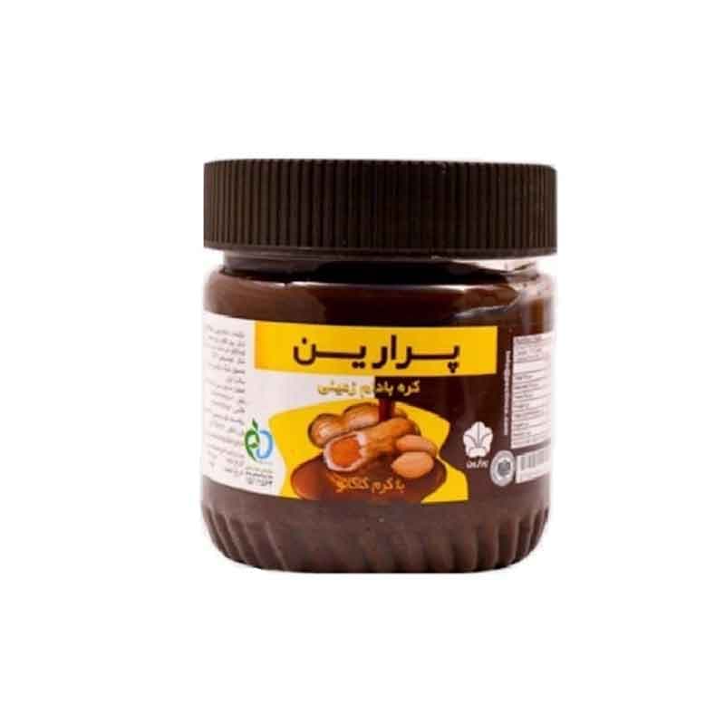 کره بادام زمینی پرارین با کرم کاکایو مغزدار وزن 250 گرم