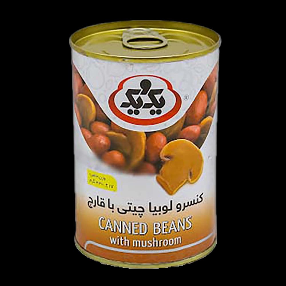 کنسرو لوبیا چیتی با قارچ 430 گرم یک و یک