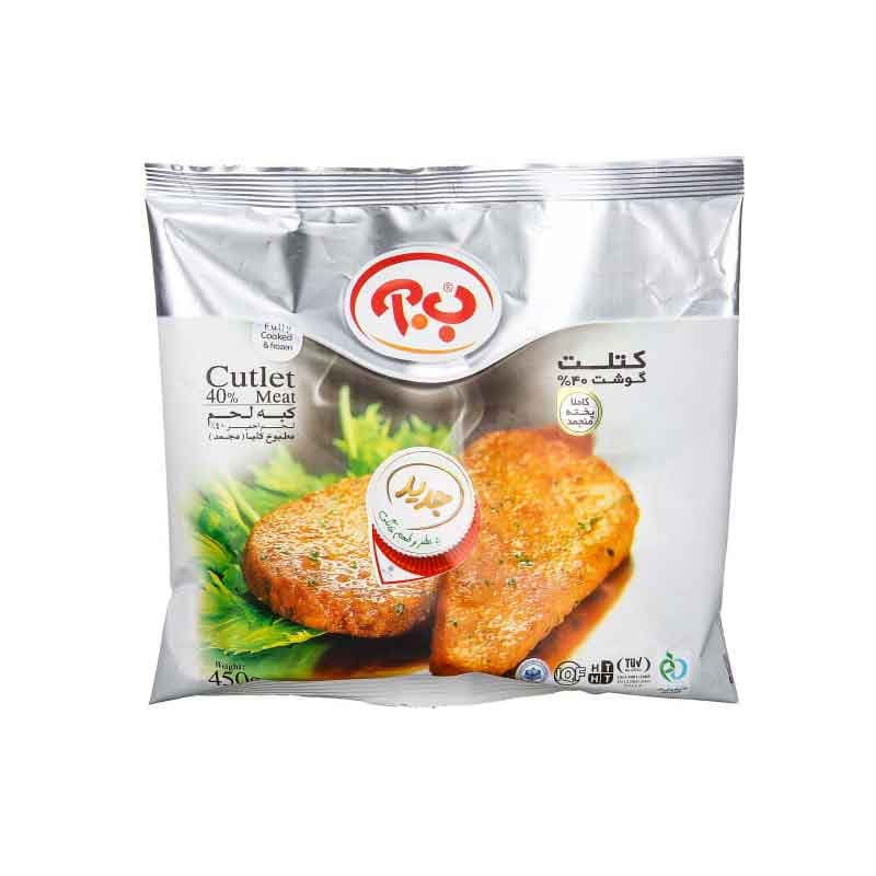 کتلت گوشت  ب.آ 40 درصد وزن 450 گرم