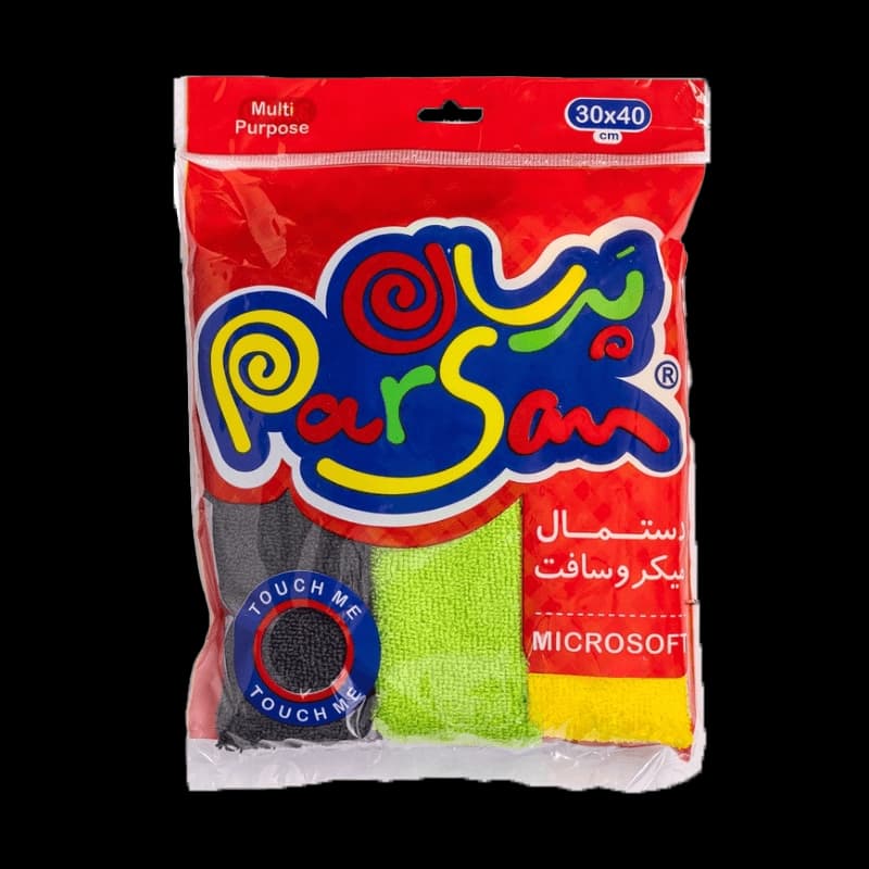 دستمال ميكرو فايبر چند منظوره 40*30 3 عددي پرسان