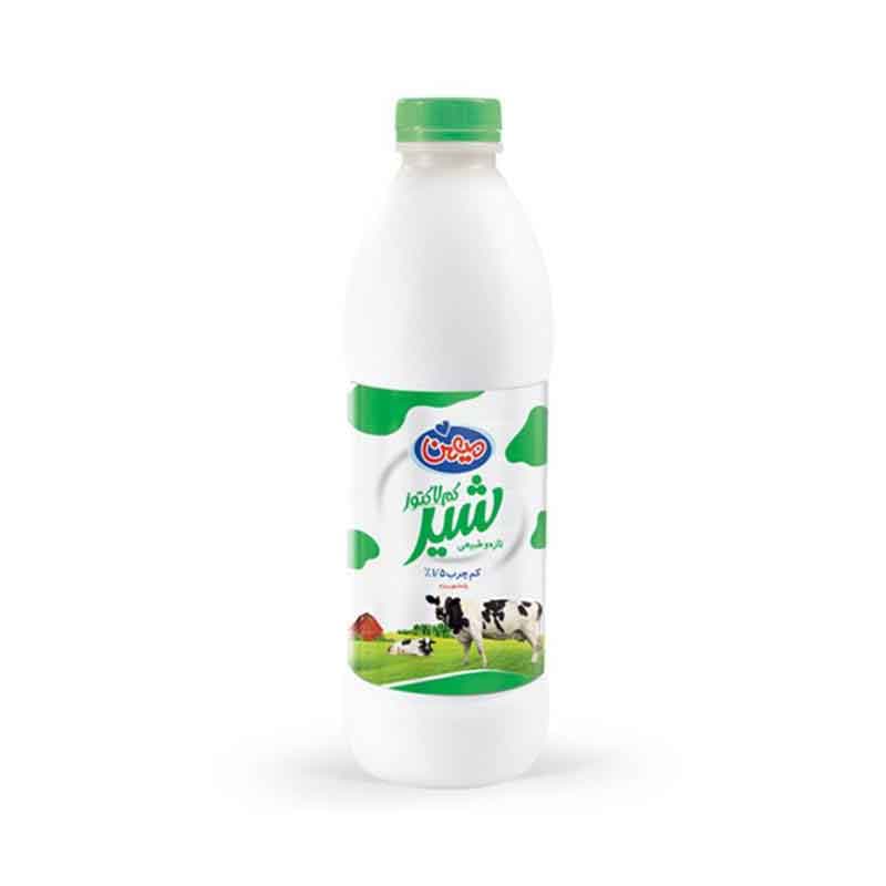 شیر بطری میهن کم لاکتوز 1.5% چربی حجم 1 لیتر