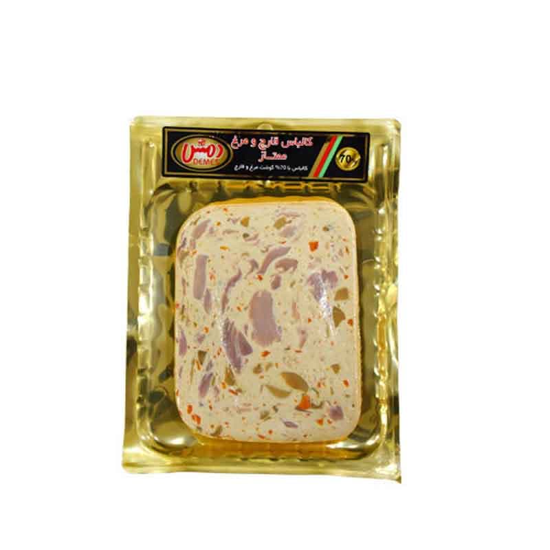 کالباس قارچ و مرغ ممتاز دمس 70% وکیوم