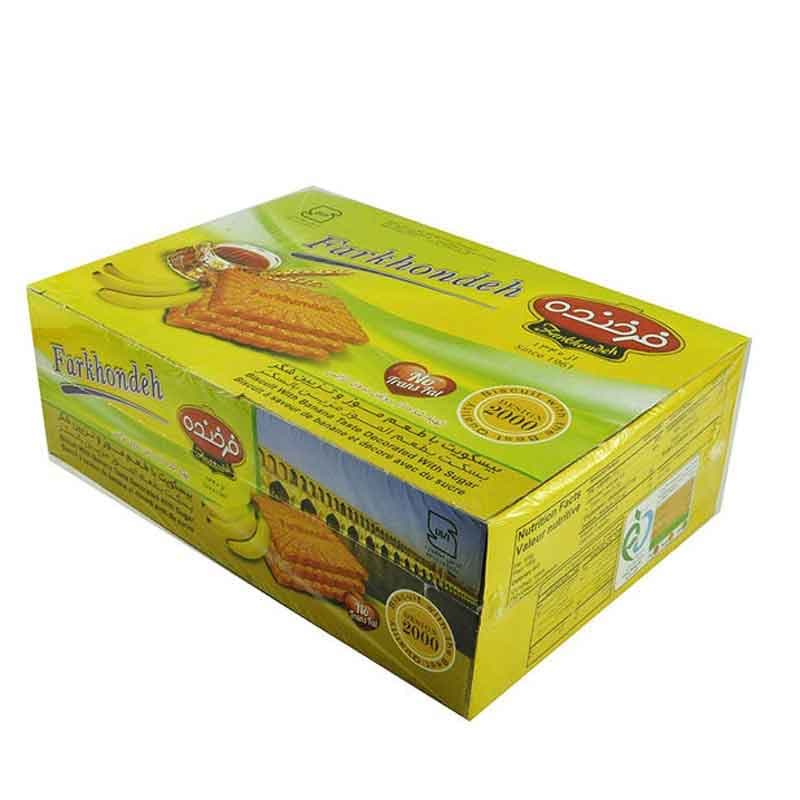 بیسکوییت فرخنده با طعم موز وزن 1730 گرم
