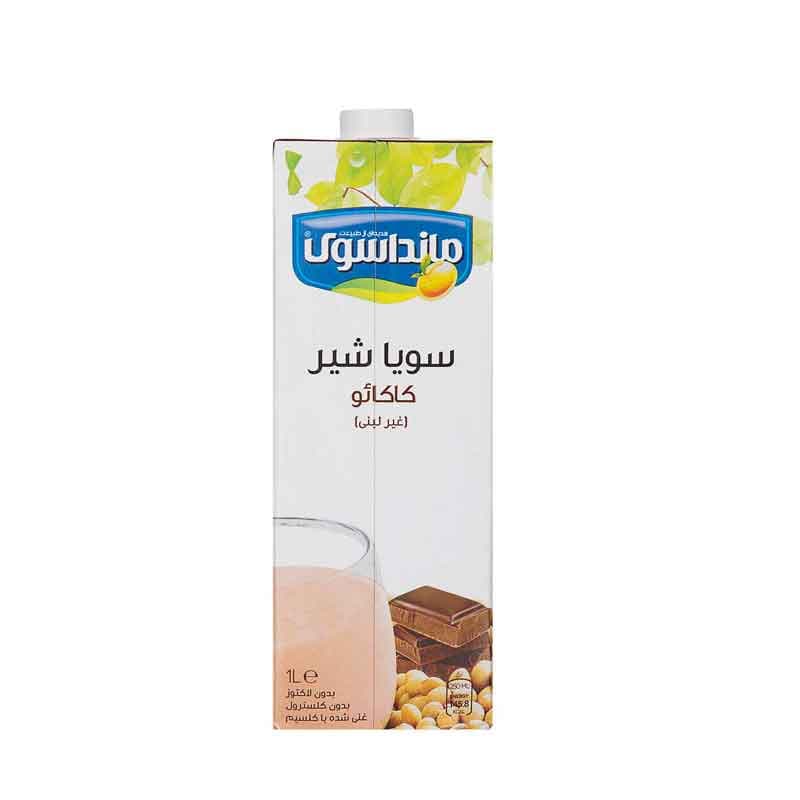 شیر سویا مانداسوی با طعم کاکایو حجم 1 لیتر