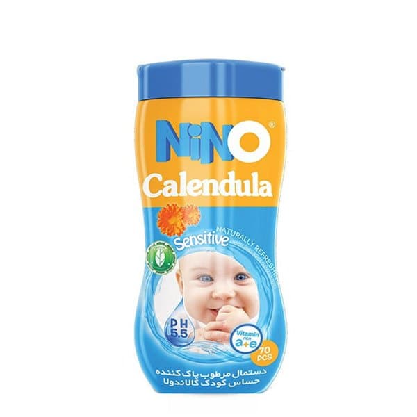دستمال مرطوب قوطی کودک حساس نینو ( 70 برگی )
