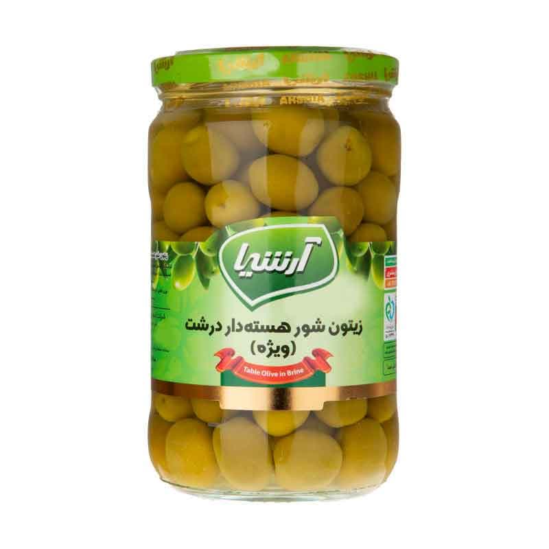 زیتون شور هسته دار ویژه ارشیا وزن  660 گرم