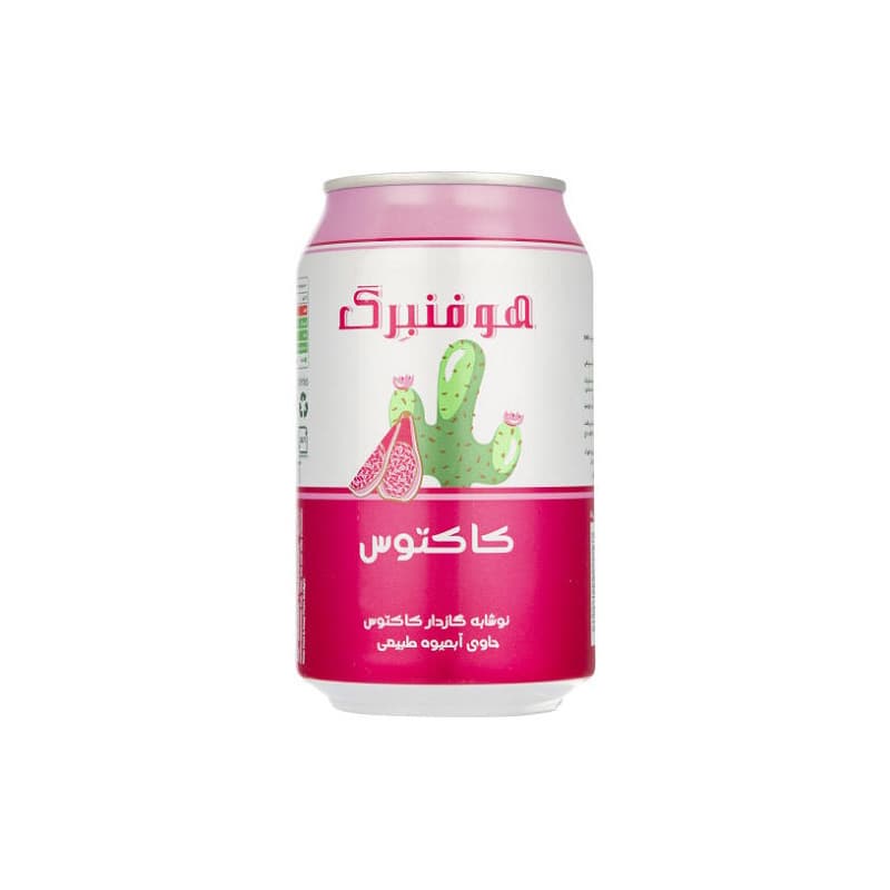 آبمیوه گازدار هوفنبرگ طعم کاکتوس حجم 330 میی لیتر