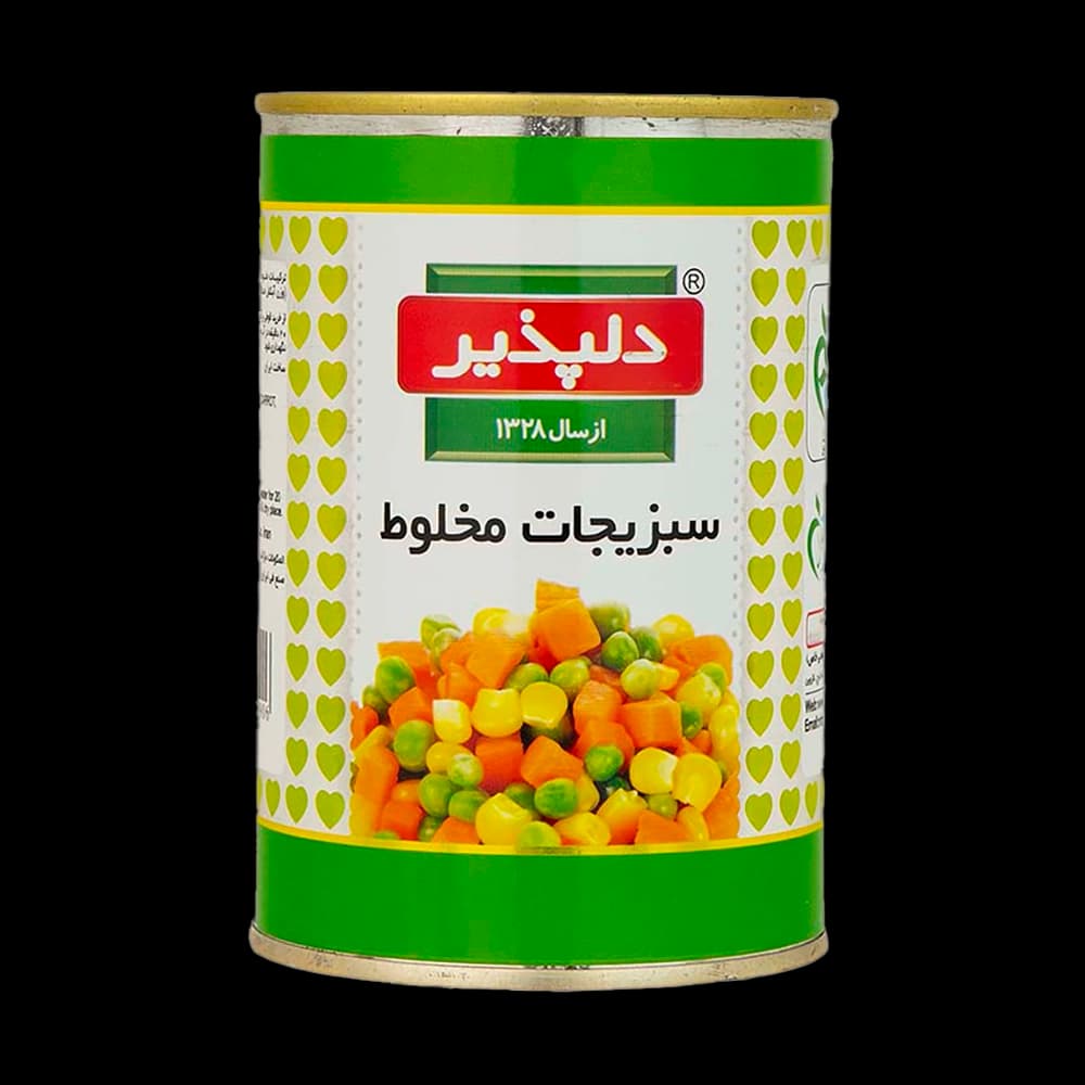 کنسرو سبزیجات مخلوط 420 گرم  دلپذیر