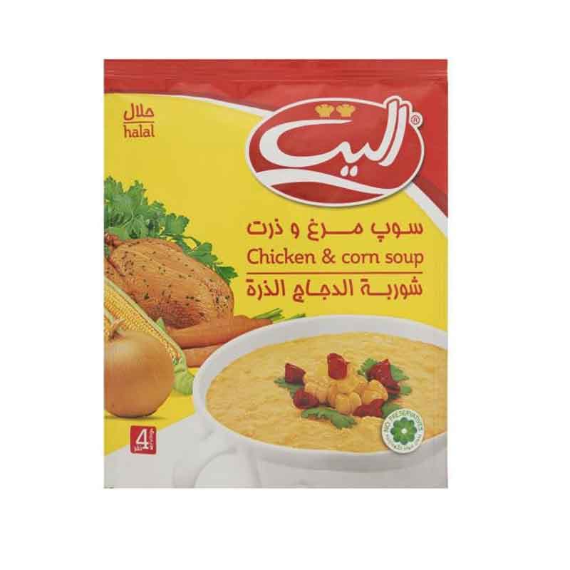 سوپ الیت حاوی مرغ و ذرت وزن 65 گرم