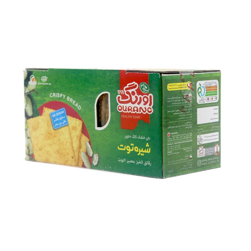 نان خشک کاک آرد جو و شیره توت 380گرم اورنگ