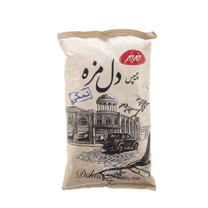 چیپس دل مزه مزمز  طعم نمکی الگانس وزن 90 گرم