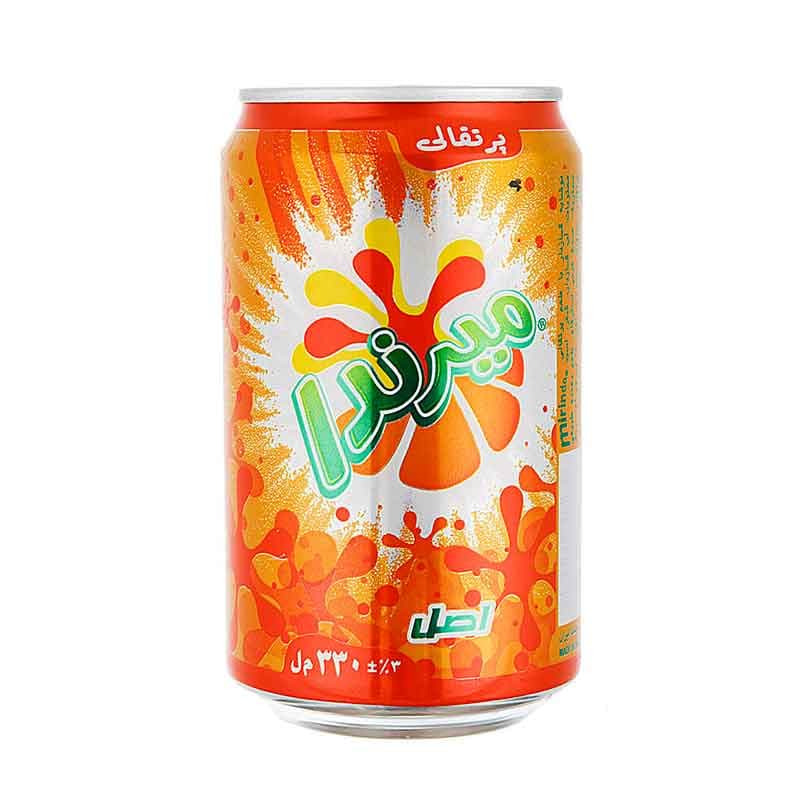 نوشابه قوطی میرندا حجم  330 میلی لیتر