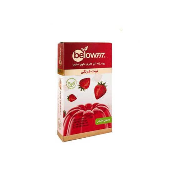 پودر ژله رژیمی حاوی استویا با طعم توت فرنگی 25 گرمی بیلوفیت