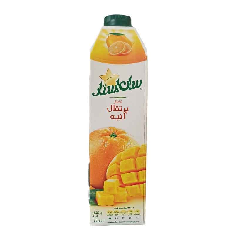 آب پرتقال انبه سان استار حجم 1 لیتر