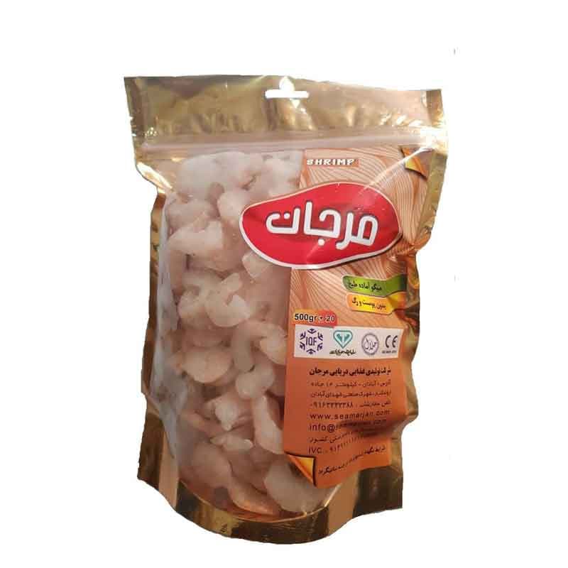 میگو پاک شده منجمد  مرجان جنوب وزن 500 گرم