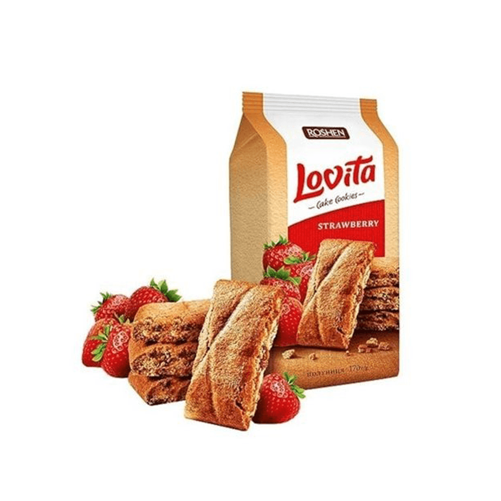 کوکی با مغز توت فرنگی لاویتا  168 گرم روشن