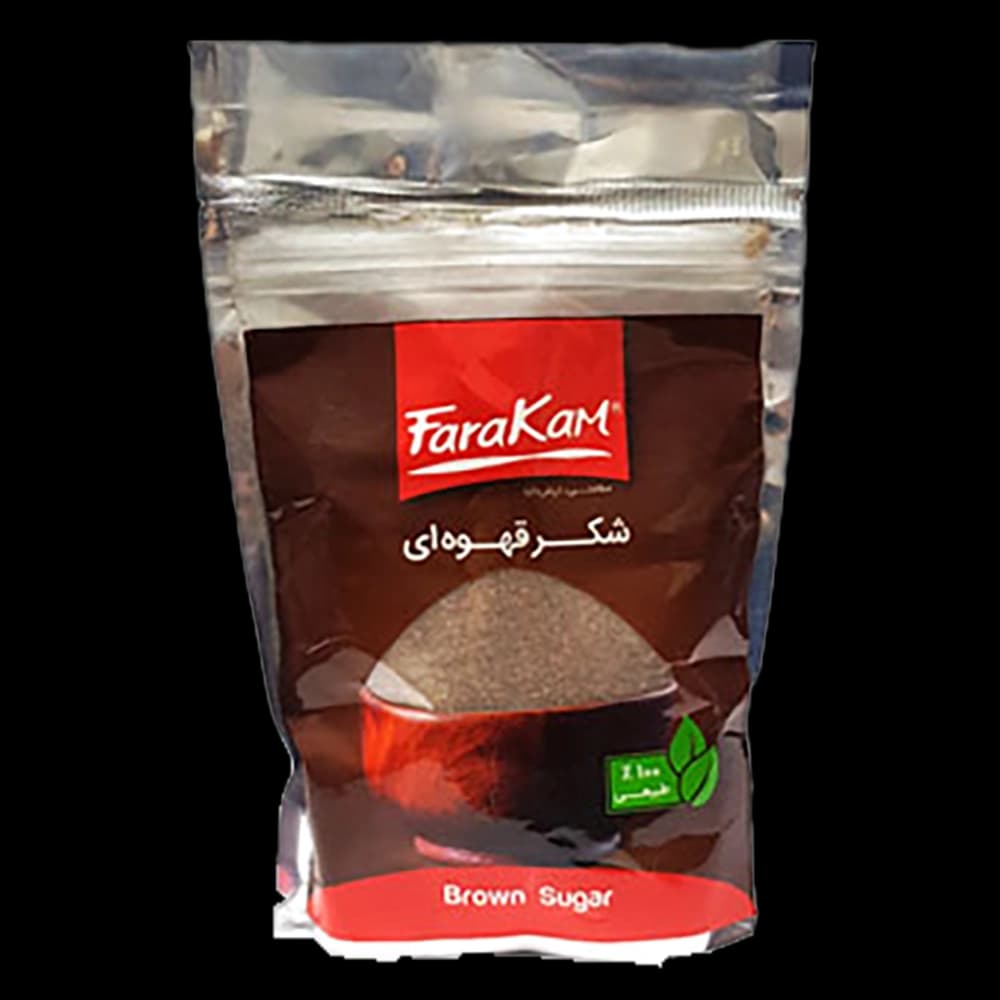 شکر قهوه ای 500گ فراکام