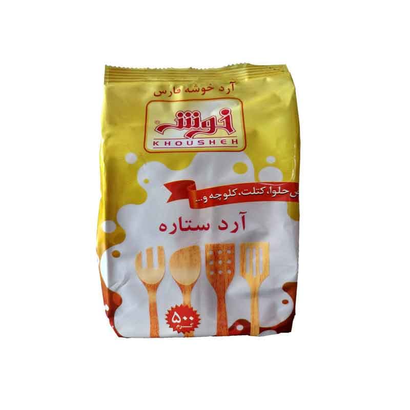 آرد گندم ممتاز خوشه مدل ستاره  وزن 500 گرم