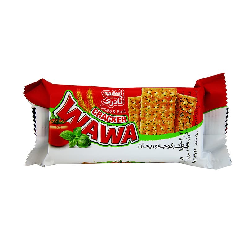 کراکر وا وا (گوجه و ریحان) نادری وزن 40 گرم