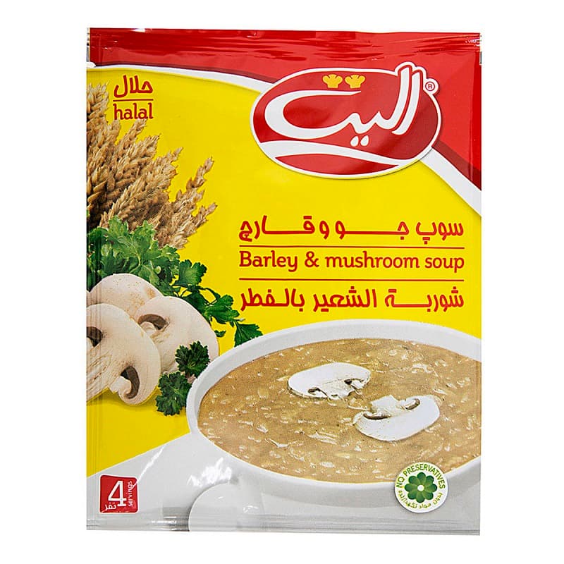 سوپ جو و قارچ الیت وزن 75 گرم