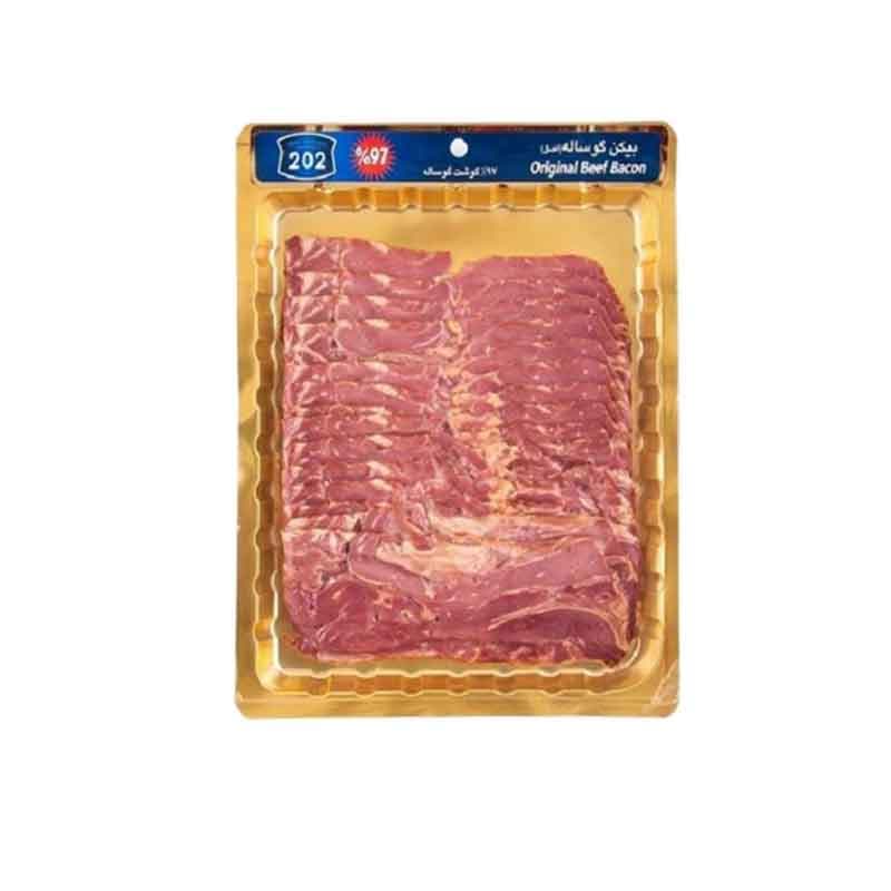 بیکن گوساله 202 (97%) گوشت فرش دار وزن 250 گرم