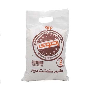 برنج  طارم رضوی وزن 2 کیلو گرم