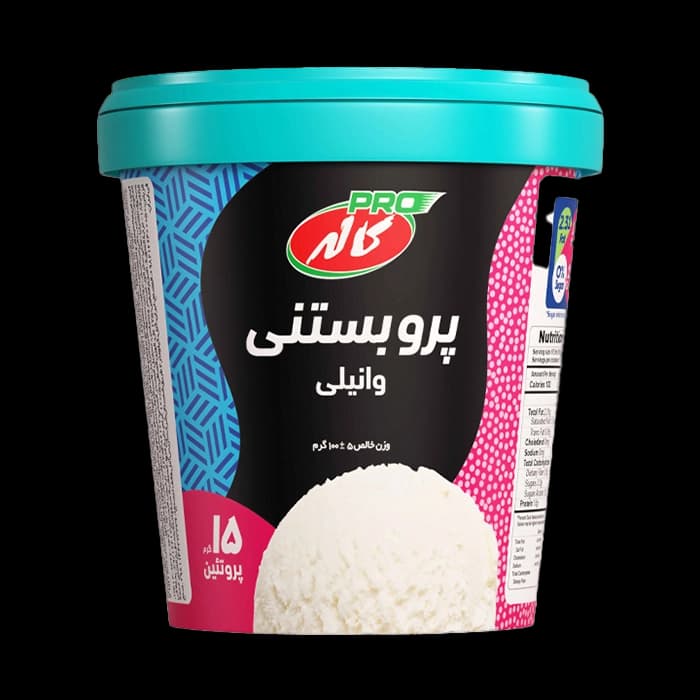 پرو بستنی رژیمی وانیلی لیوانی 100 گرم کاله