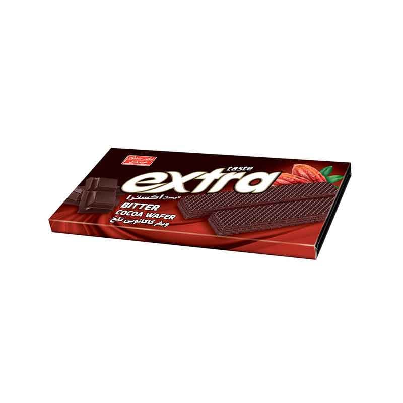 ویفر شکلات تلخ شیرین عسل مدل اکسترا وزن 130 گرم