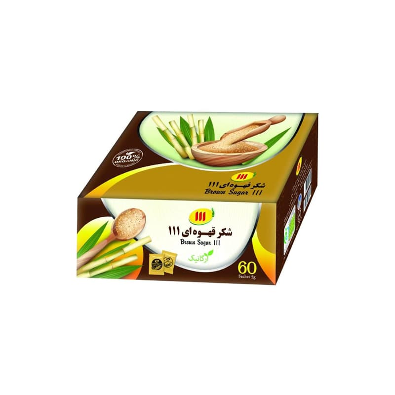 شکر ساشه ای قهوه ای 60 عددی 111