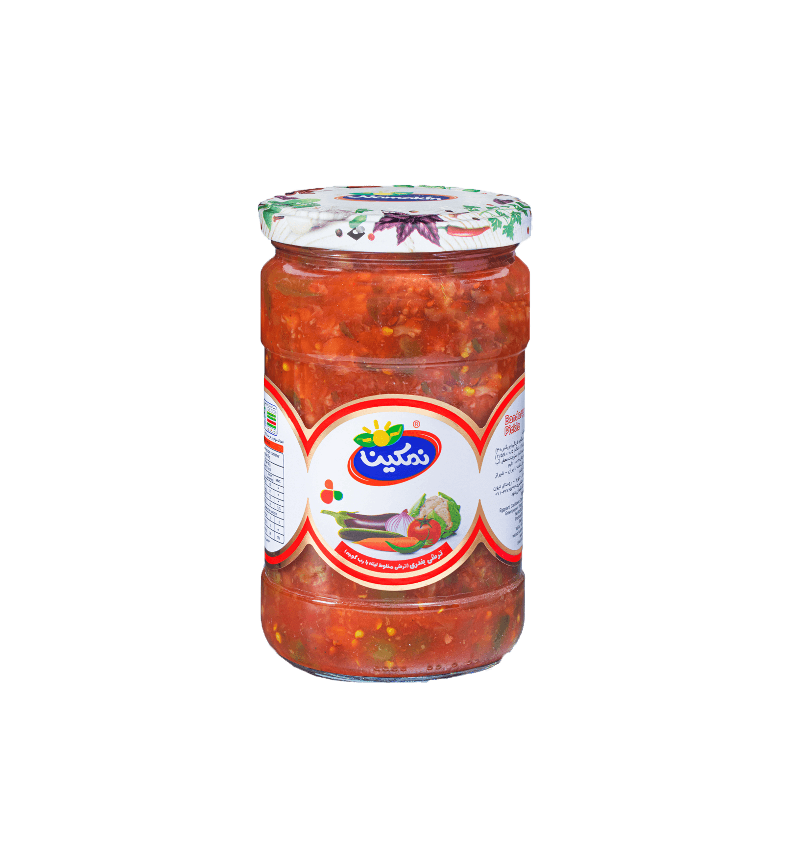 ترشی بندری شیشه نمکین وزن 1000 گرم