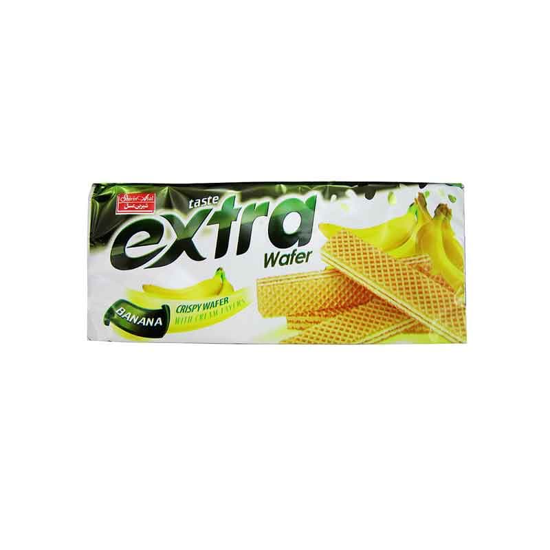 ویفر شیرین عسل طعم موز  مدل اکسترا وزن 100 گرم