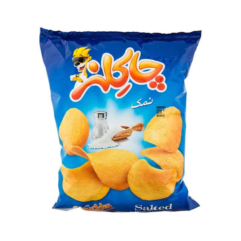 چیپس نمکی خانواده چاکلز وزن 210 گرم