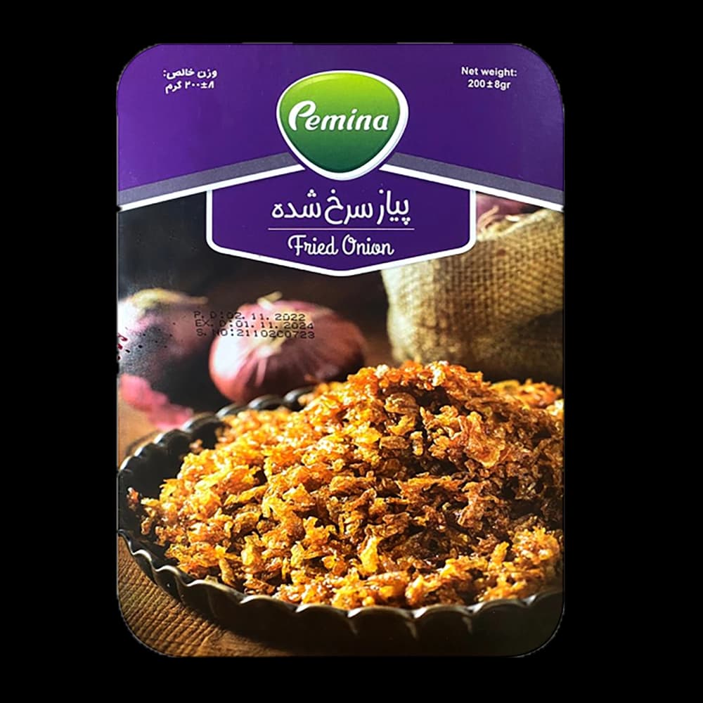 پياز سرخ شده منجمد پمينا 200 گرم كاله
