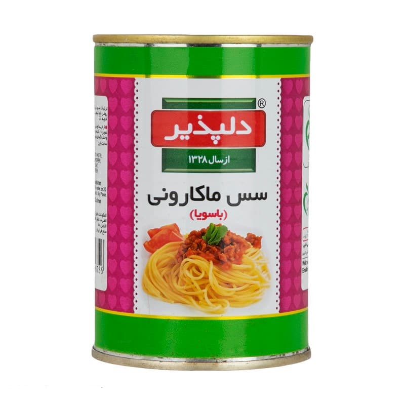 کنسرو مایه ماکارونی با سویا دلپذیر وزن 400 گرم