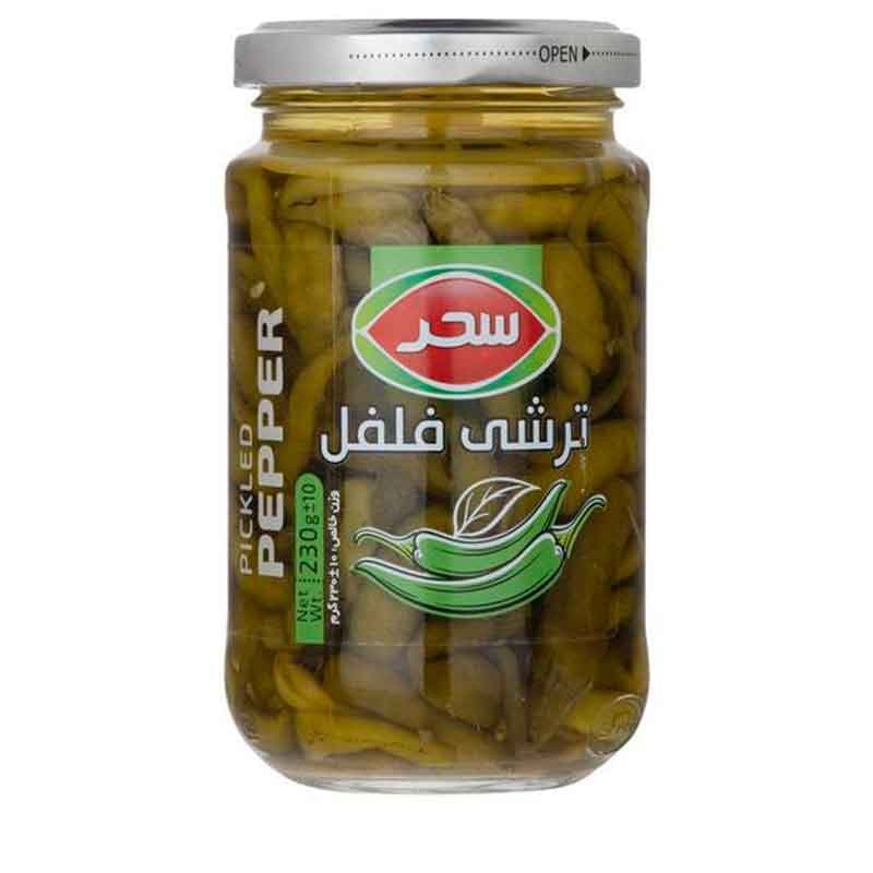 ترشی فلفل سوزنی سحر  وزن 230 گرم