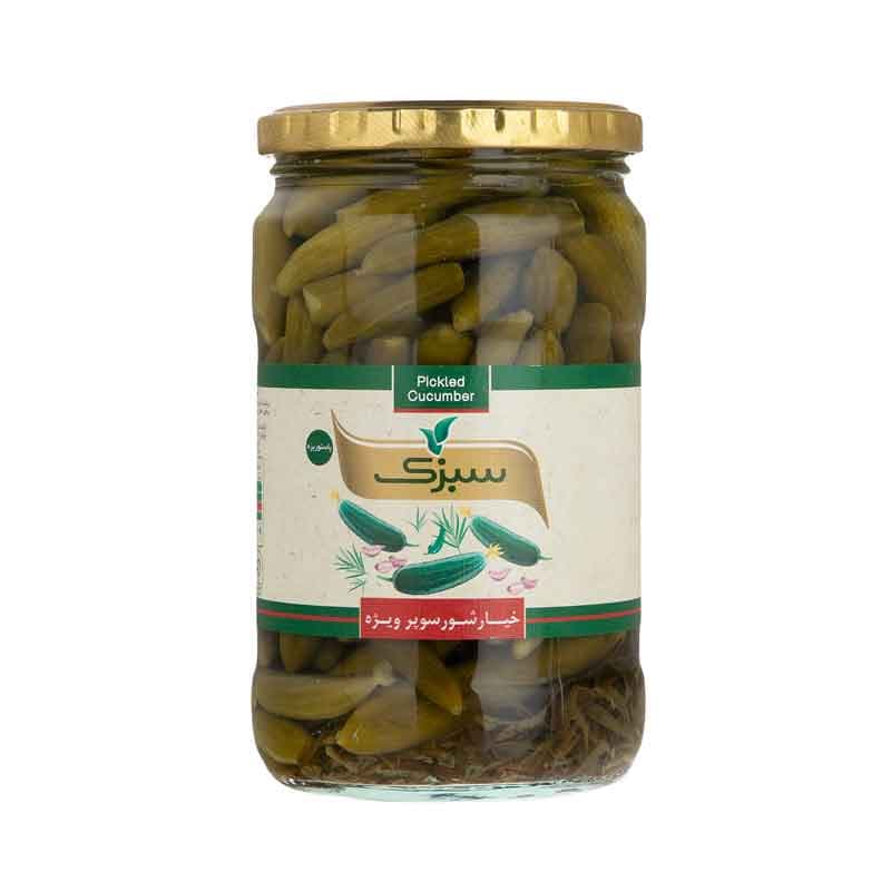 خیارشور سبزک وزن 670 گرم