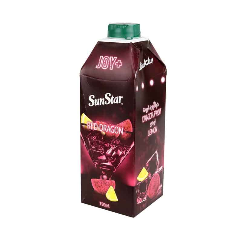 آبمیوه نکتار سان استار طعم رد دراگون حجم 750 میلی لیتر