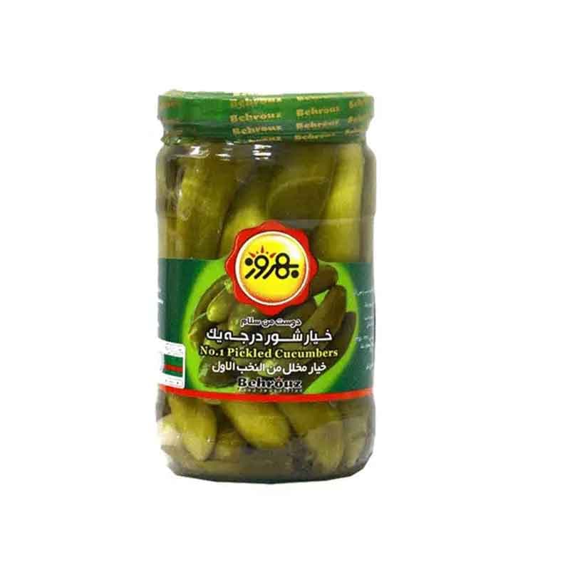 خیار شور بهروز مدل ممتاز وزن 660 گرم