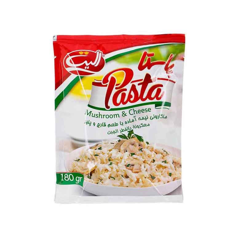 پاستا با سس قارچ و پنیر الیت وزن 180 گرم