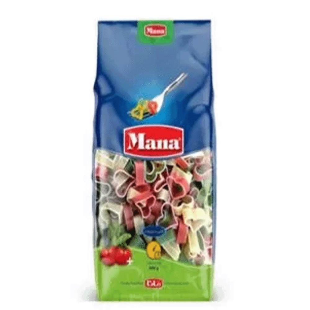 پاستا قلبی سبزيجات 500 گرم مانا