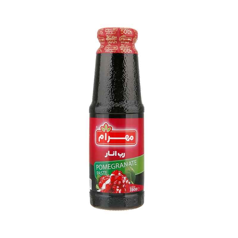 رب انار شیشه مهرام وزن 390 گرم