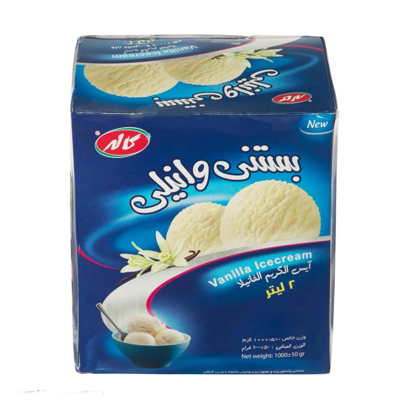 بستنی پاکتی کاله  طعم وانیلی حجم2 لیتر