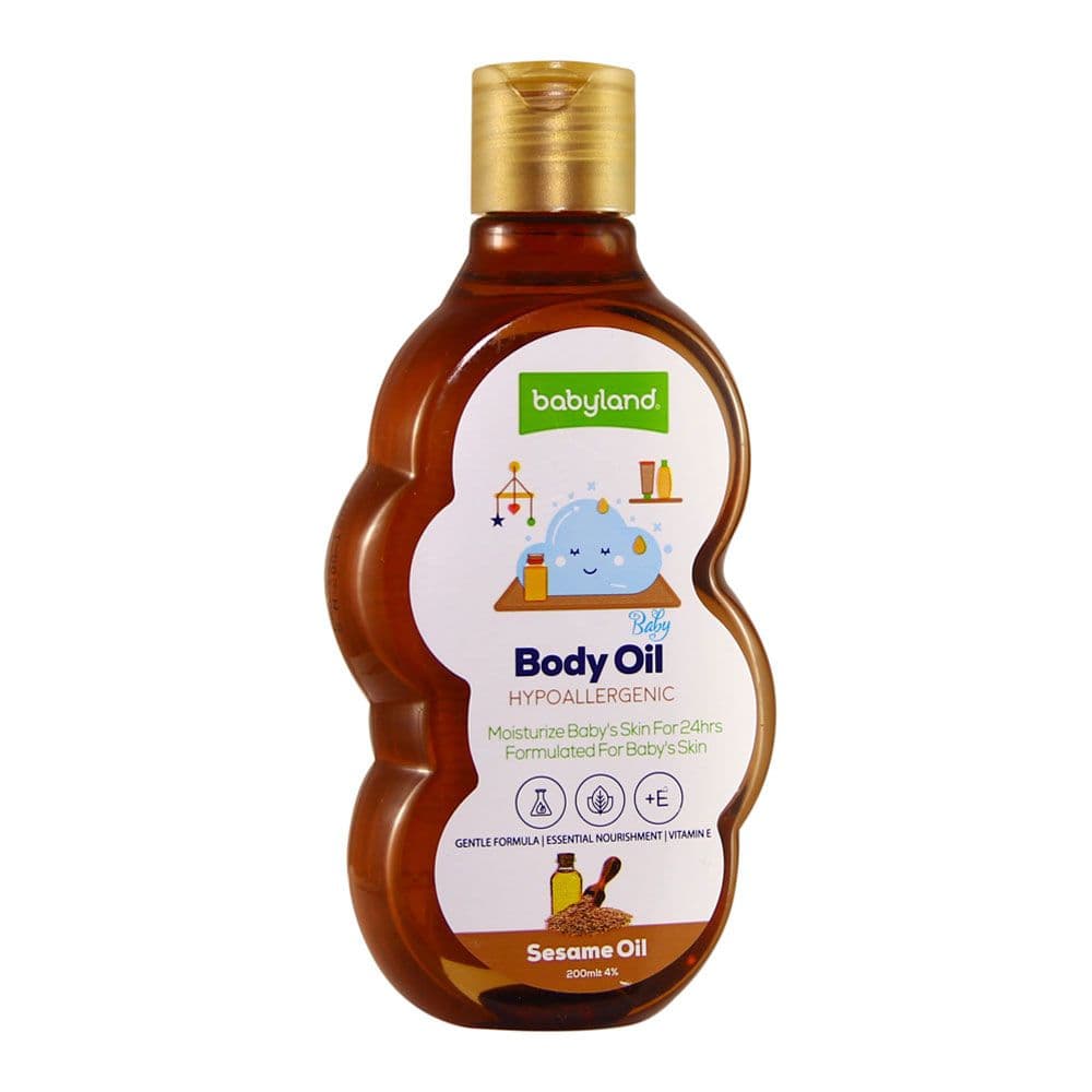 روغن بدن ویتامینه کنجد بیبی لند حجم 200 میلی لیتر