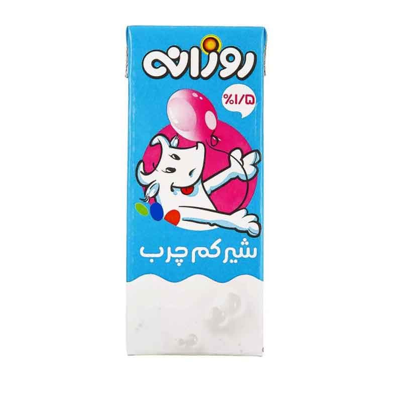 شیر کم چرب روزانه 1.5% حجم 200 میلی لیتر