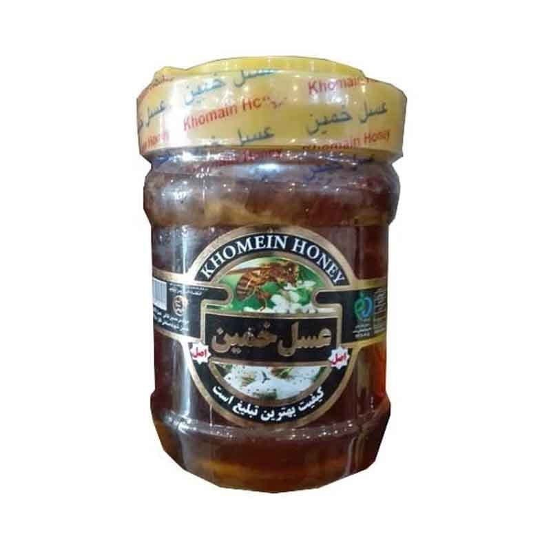 عسل شیشه با موم خمین  وزن 1000 گرم
